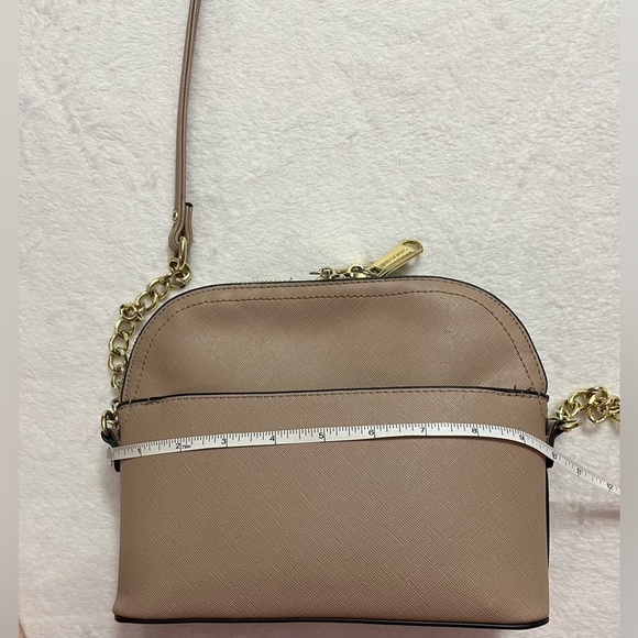 Steve Madden beige double zipper purse with long crossbody chain - Picture 5 of 13